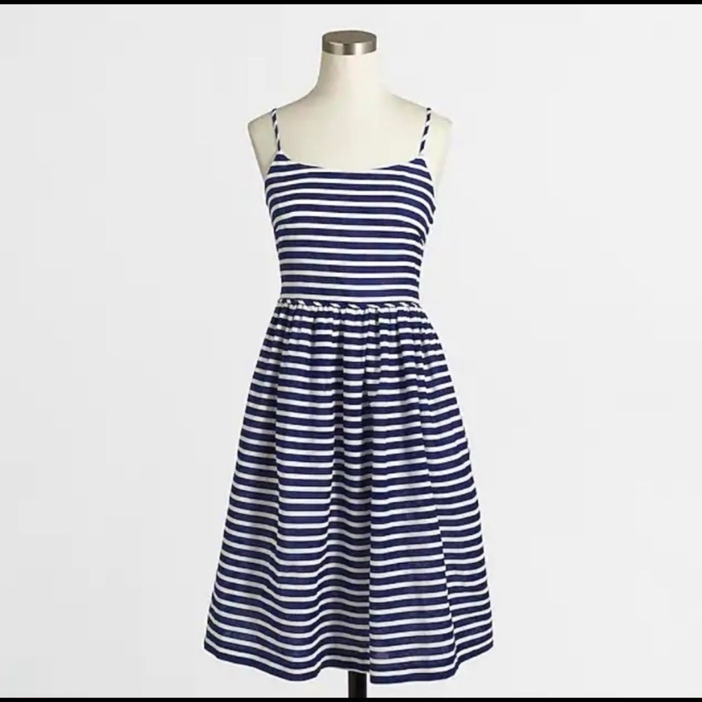 J. Crew Women’s Navy White Stripe Sun Dress
